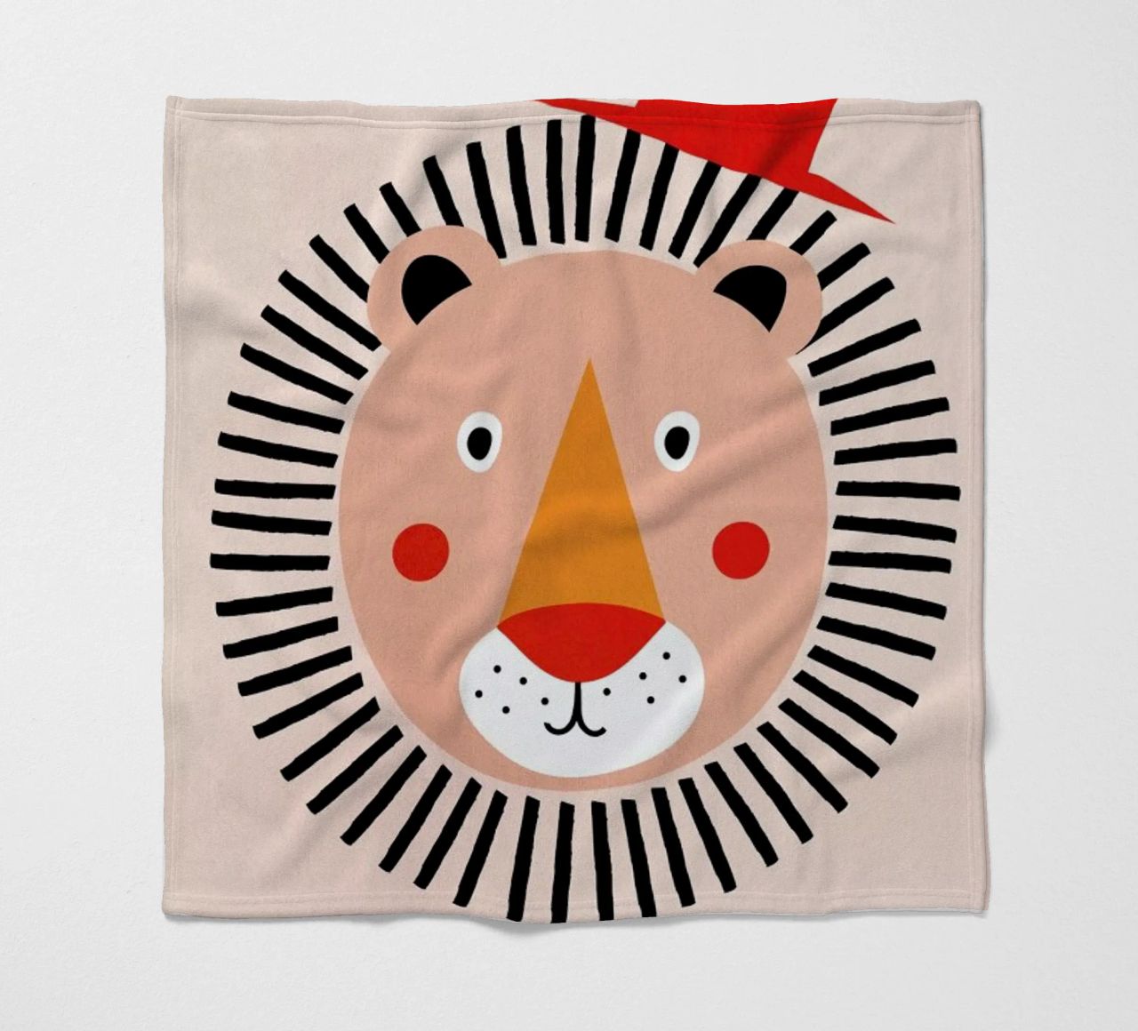 Well Dressed Lion coperta in pile da Little Flourishes