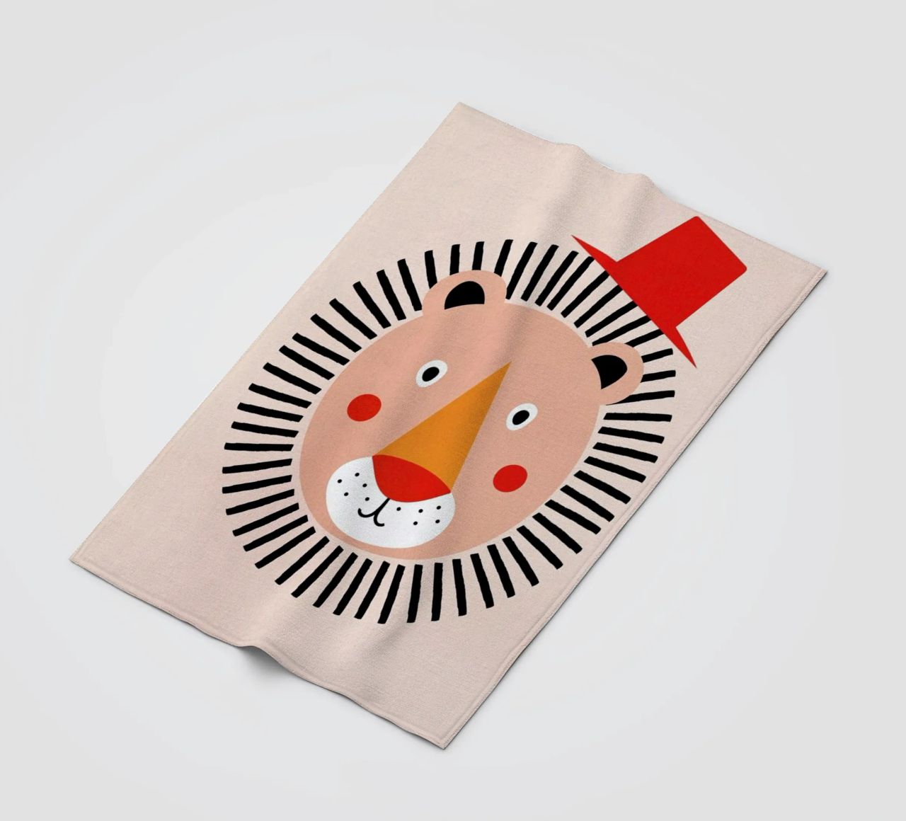 Well Dressed Lion coperta in pile da Little Flourishes