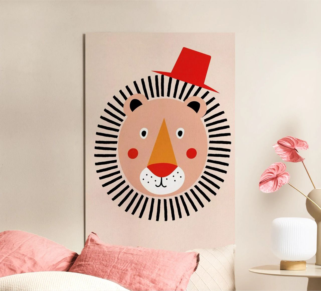 Well Dressed Lion alluminio dibond da Little Flourishes