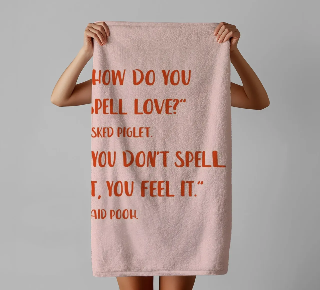 How Do You Spell Love? asciugamano da bagno da Little Flourishes