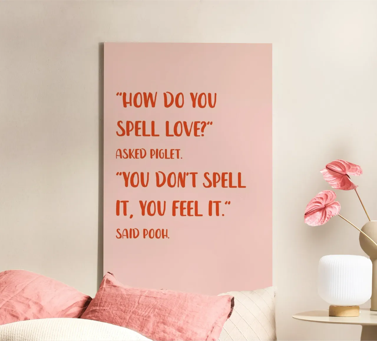 How Do You Spell Love? tela con Cornice a cassetta da Little Flourishes