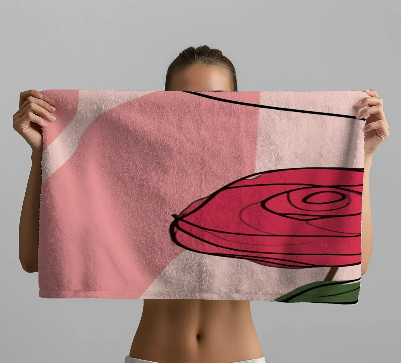 Red roses on a delicate background towel by pixelbull - medieval art and more