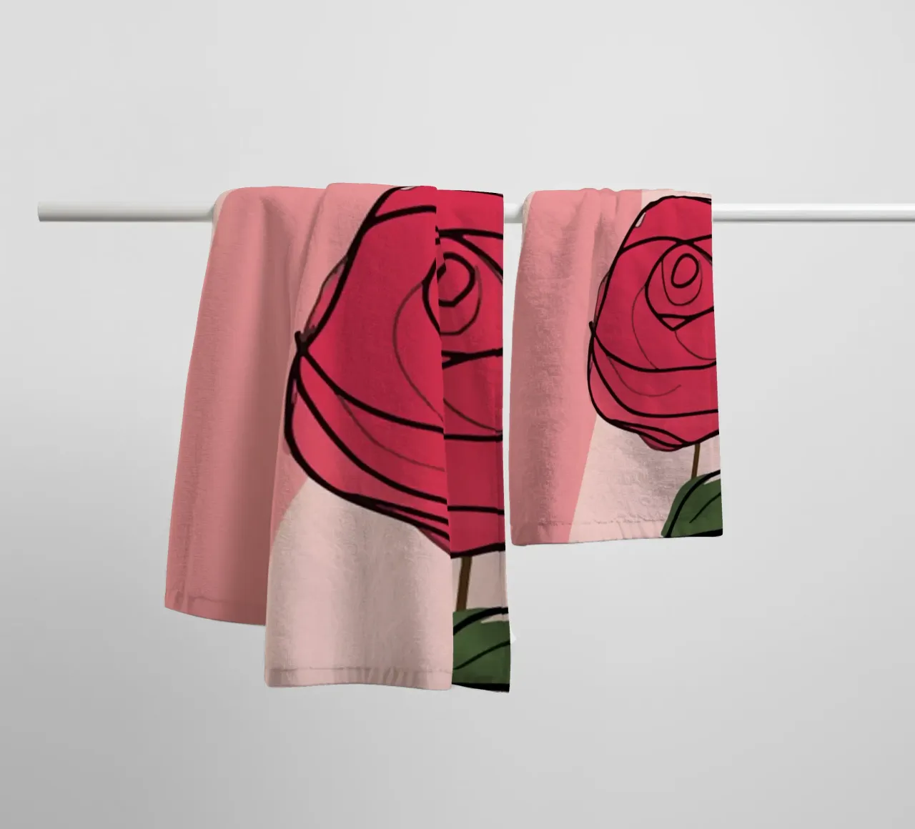 Red roses on a delicate background towel by pixelbull - medieval art and more