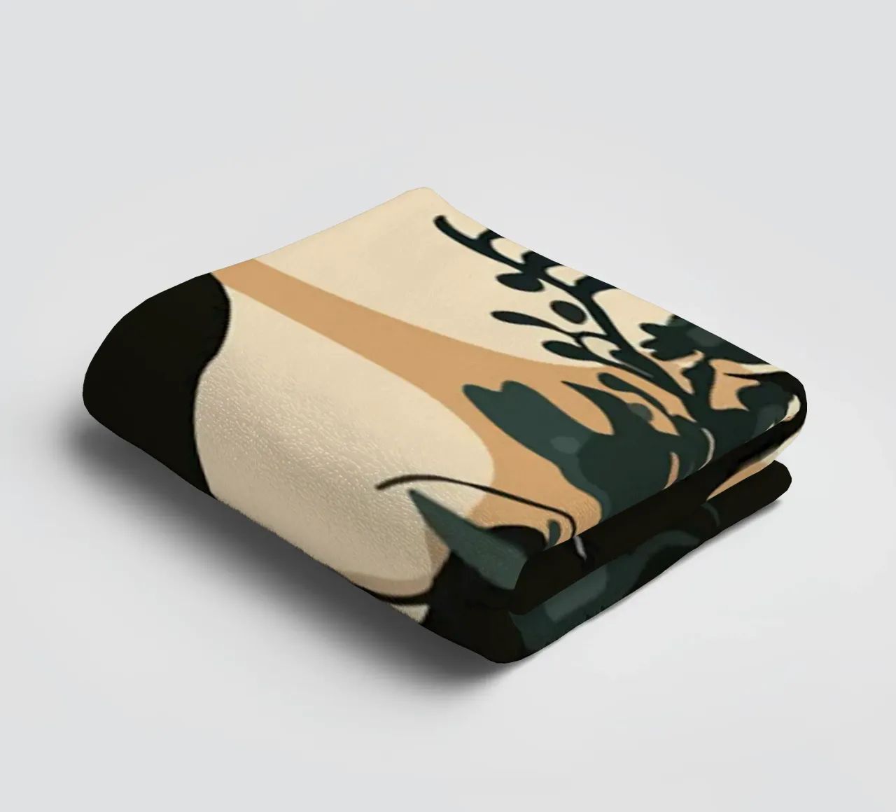 Donna di profilo con splendore floreale asciugamano da bagno da pixelbull - medieval art and more