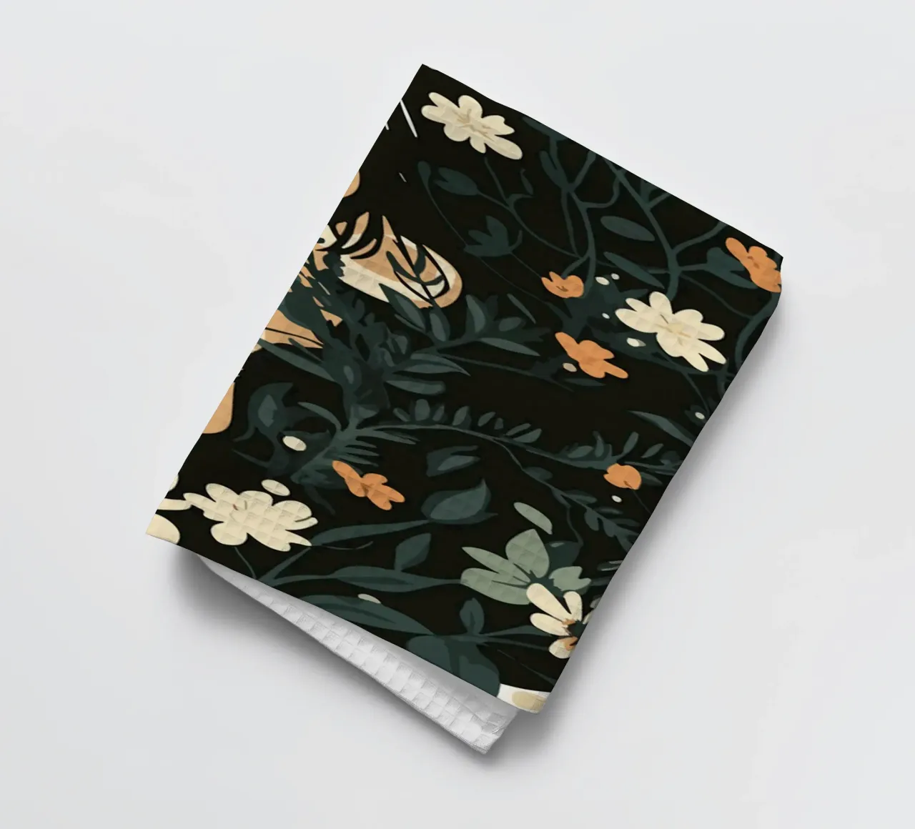 Donna di profilo con splendore floreale canovaccio da cucina da pixelbull - medieval art and more