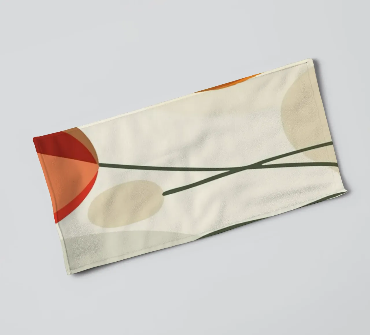 Abstract tulips in warm colours towel by pixelbull - medieval art and more