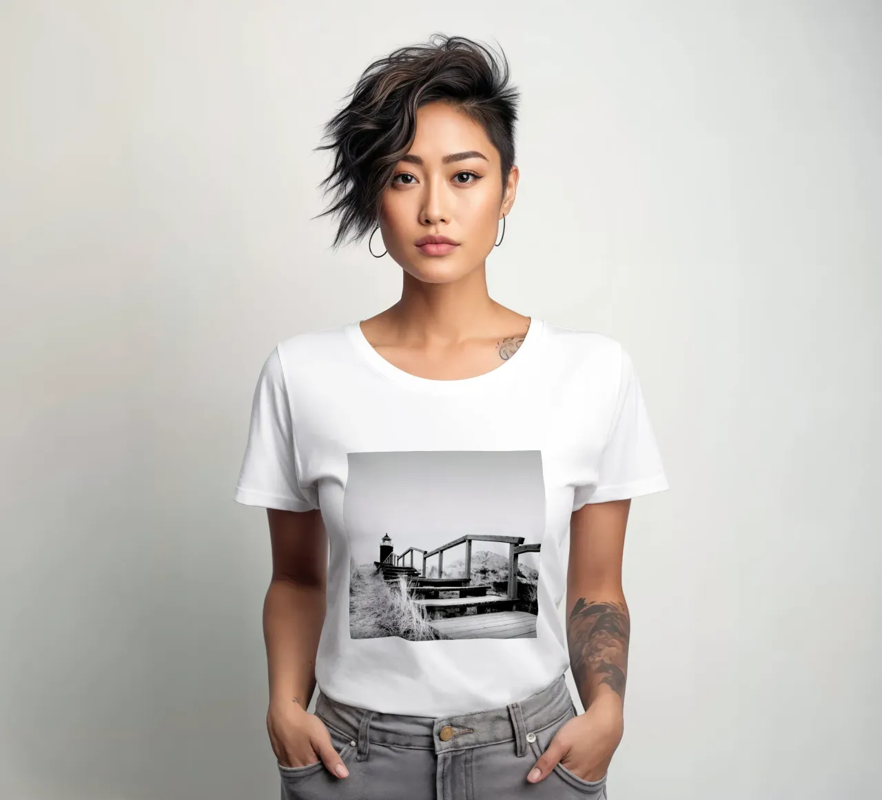 Sylt - Quermarkenfeuer Study 2 women's fitted t-shirt by Håggard Photography | Ronny Behnert