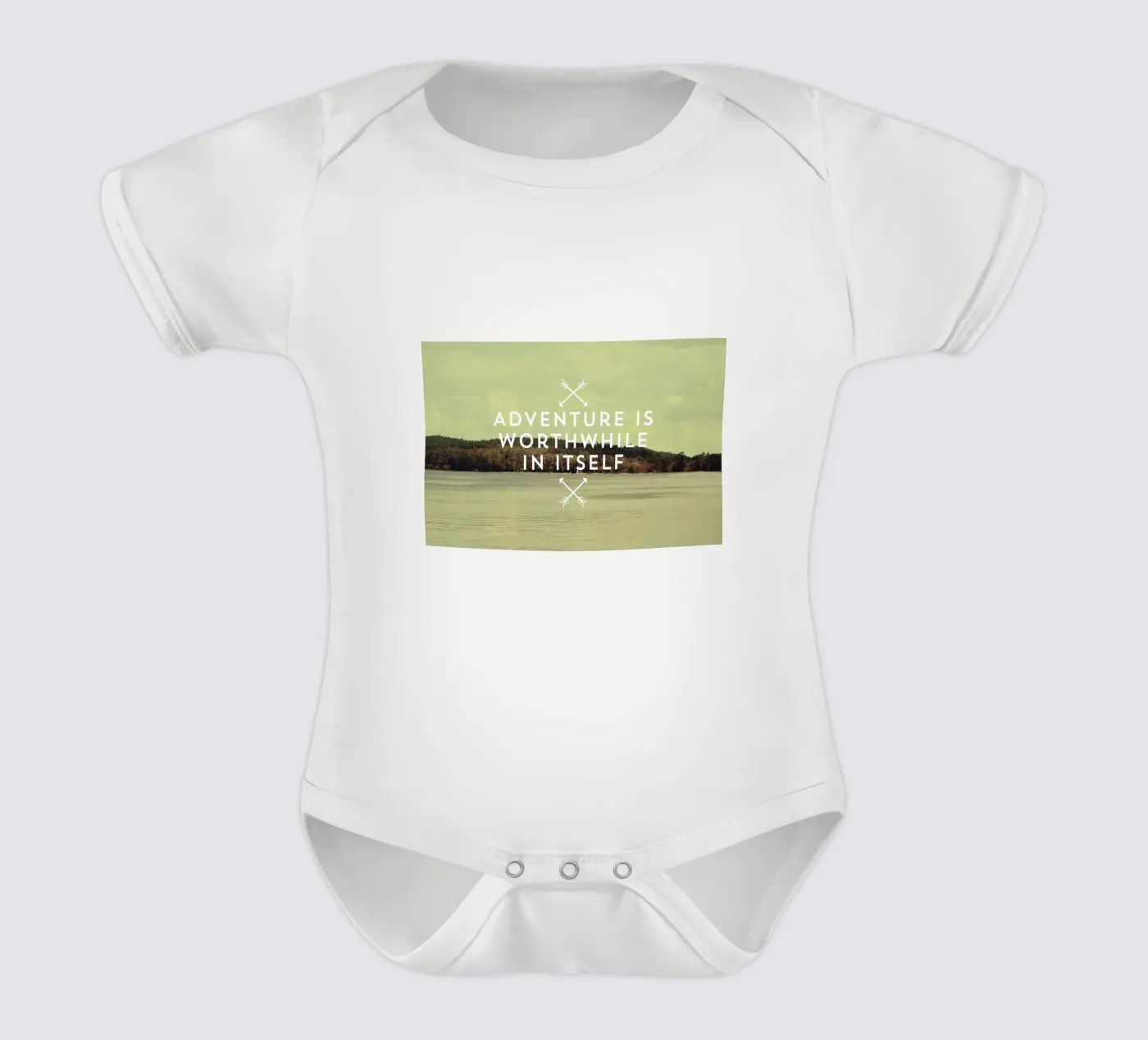 Worthwhile Kurzarm Babybody von Vintage Skies