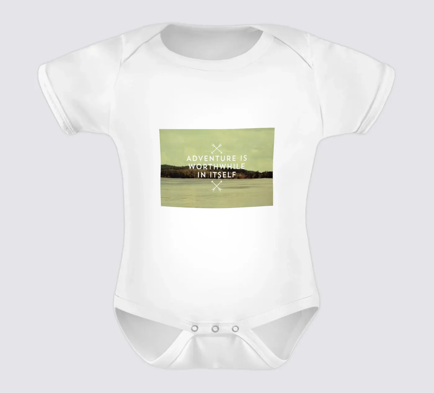 Worthwhile Kurzarm Babybody von Vintage Skies
