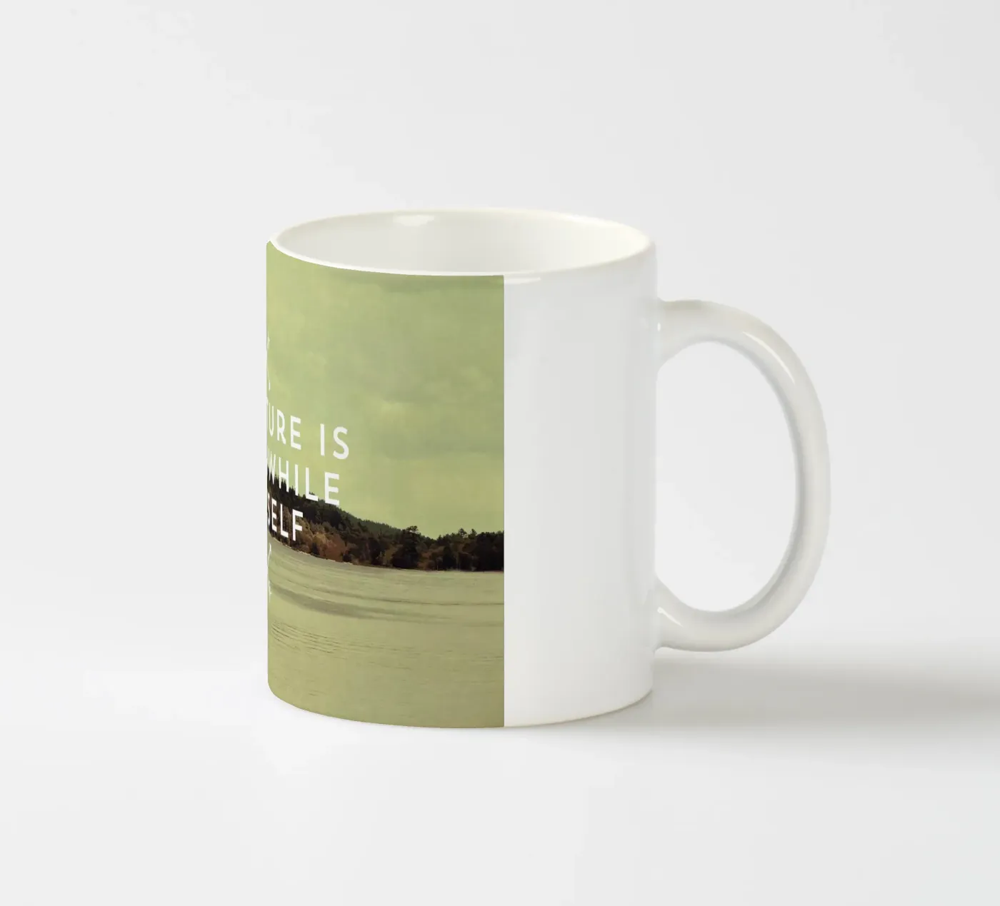 Worthwhile ceramic mug by Vintage Skies