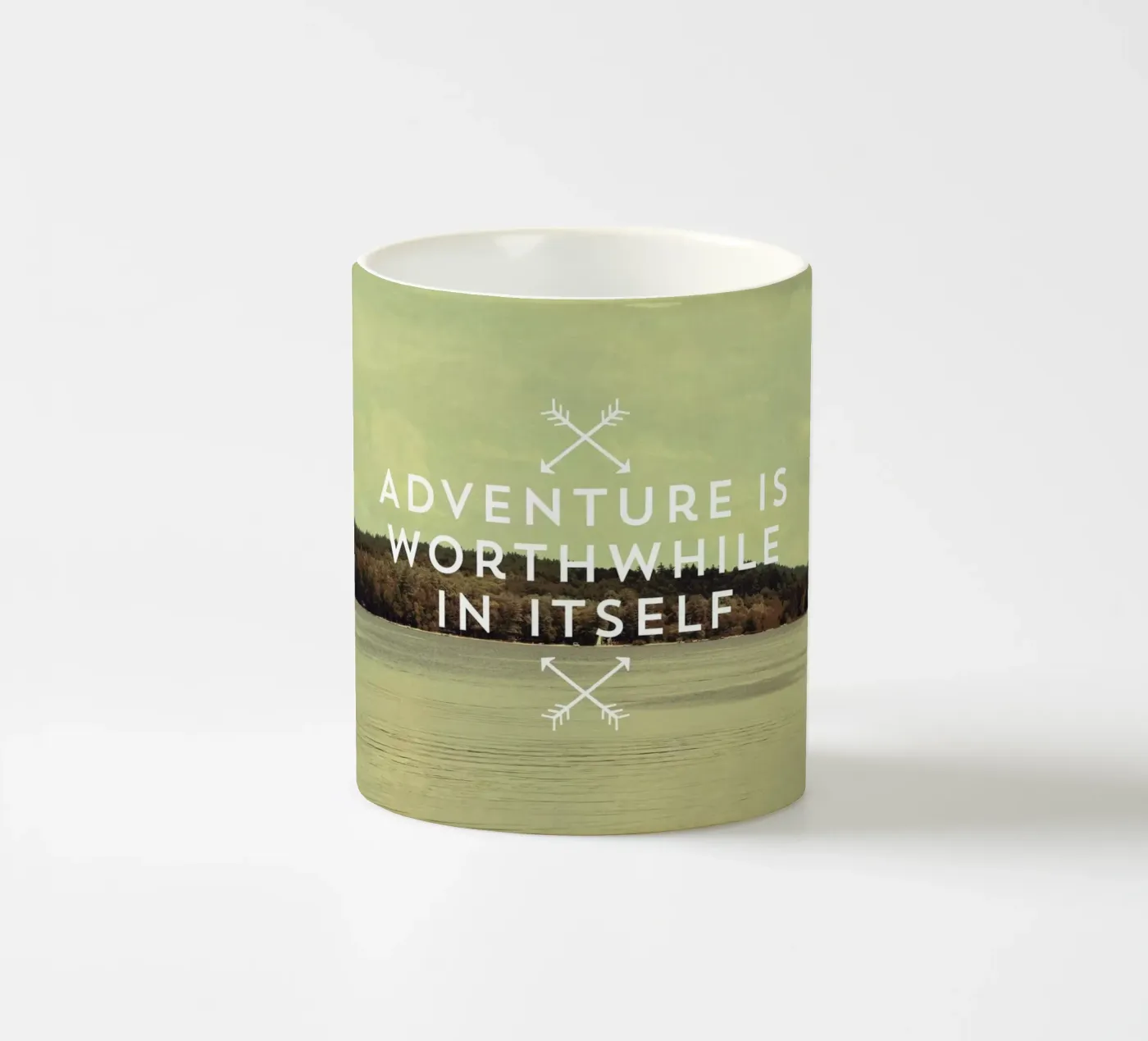 Worthwhile ceramic mug by Vintage Skies