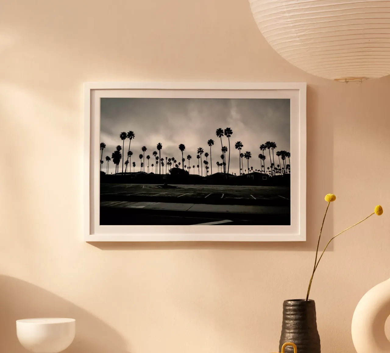 Palmtree Takeover poster con telaio in alluminio da In Full Color