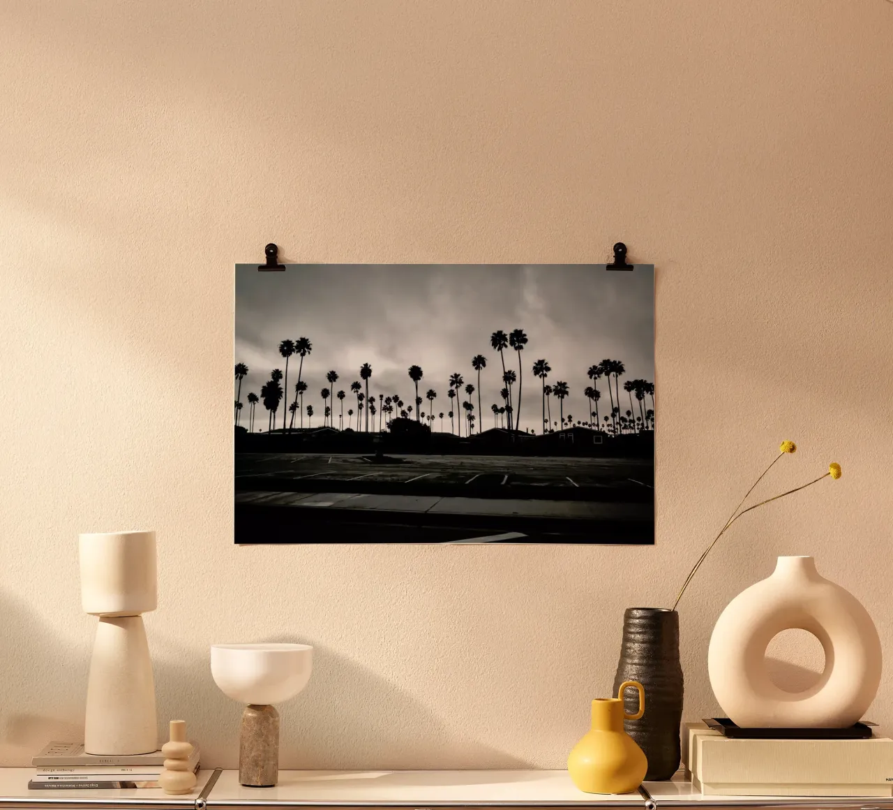 Palmtree Takeover poster con telaio in alluminio da In Full Color