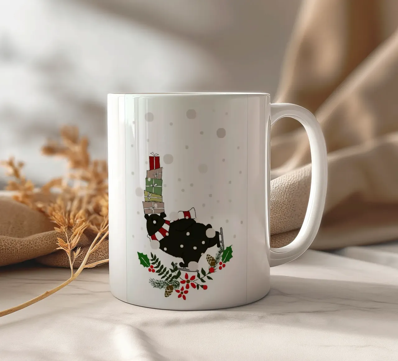 A Little Merry Christmas tazza in ceramica da Nathys_illustration