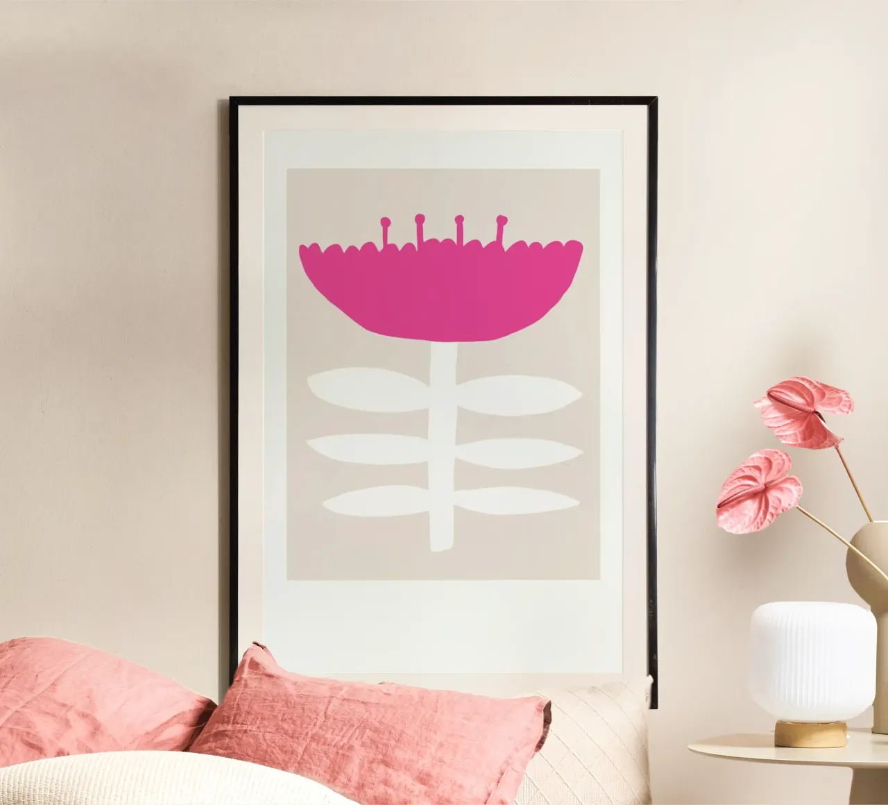 Flowery No. 2 poster con telaio in plastica da typealive