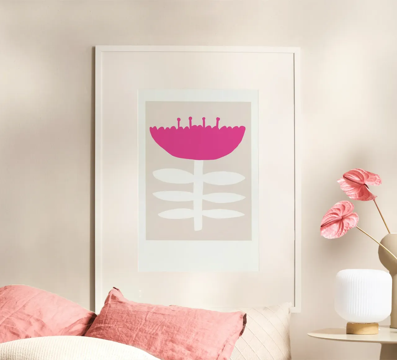 Flowery No. 2 poster con telaio in plastica da typealive