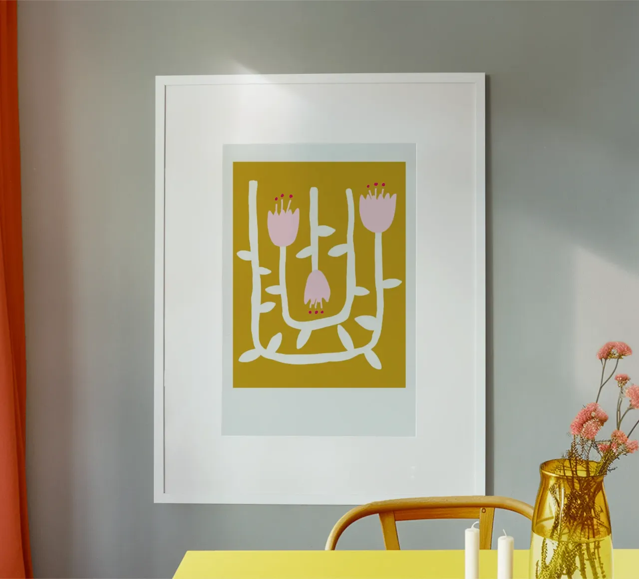 Flowery No. 7 poster con telaio in alluminio da typealive