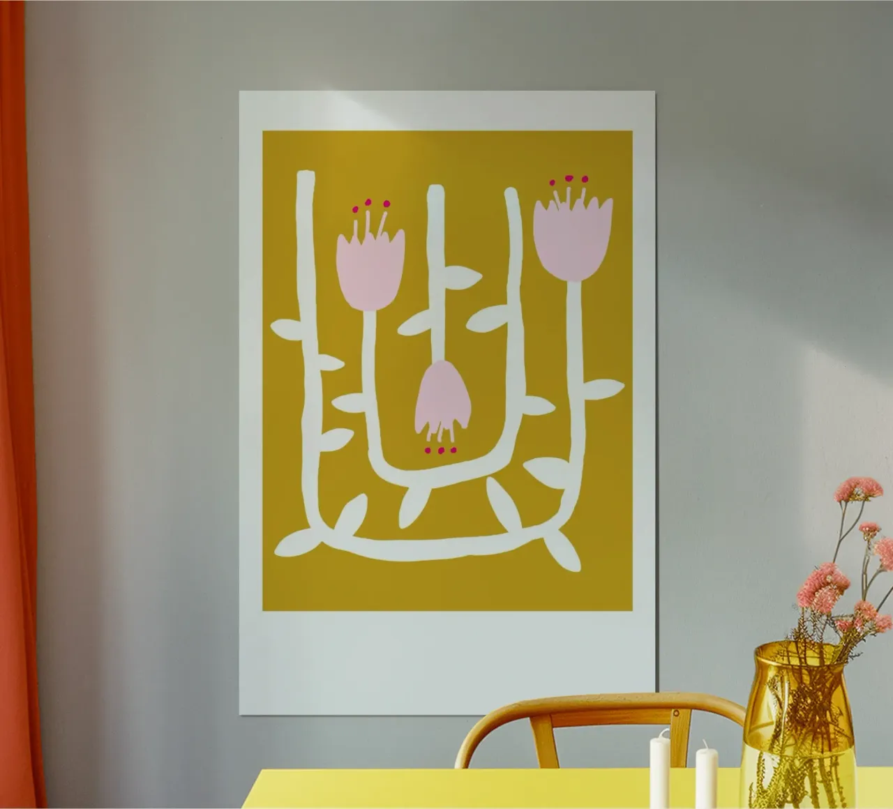 Flowery No. 7 poster con telaio in alluminio da typealive
