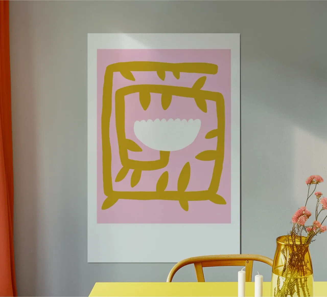 Flowery No. 9 poster con telaio in alluminio da typealive
