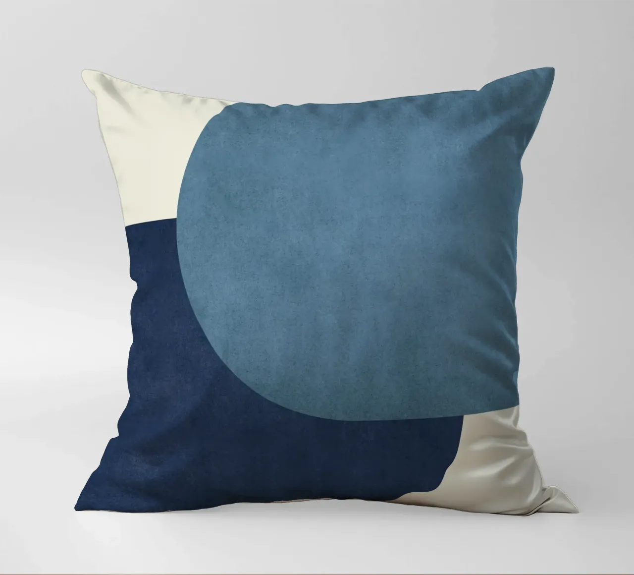 Halfmoon Colorblock - Blu navy cuscino da MoonlightPrint