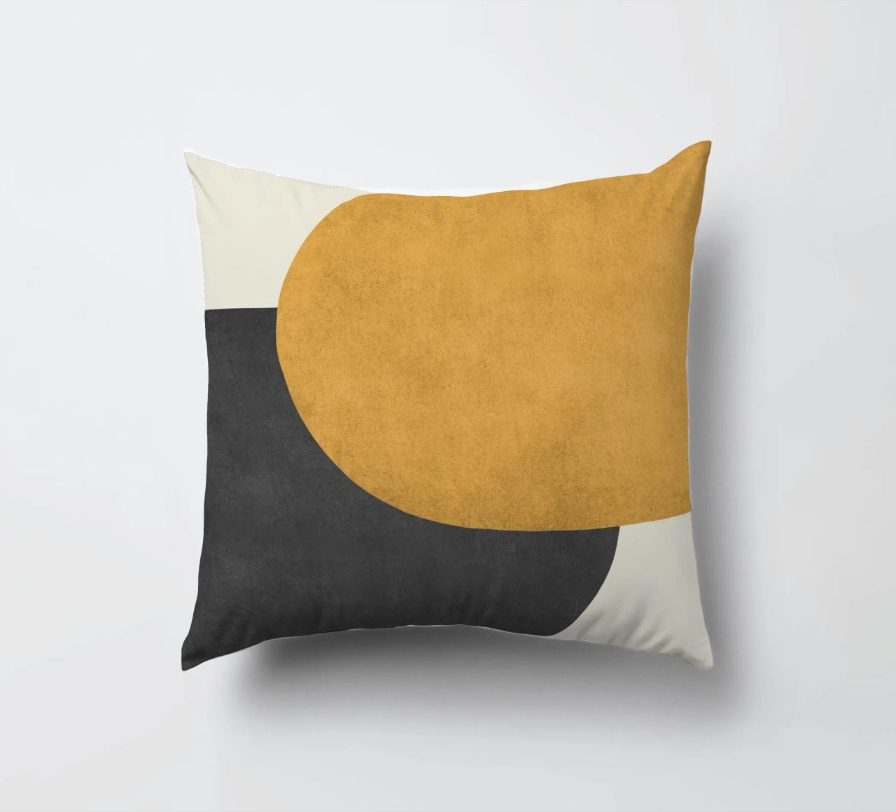 Halfmoon Colorblock - Oro Nero cuscino da MoonlightPrint