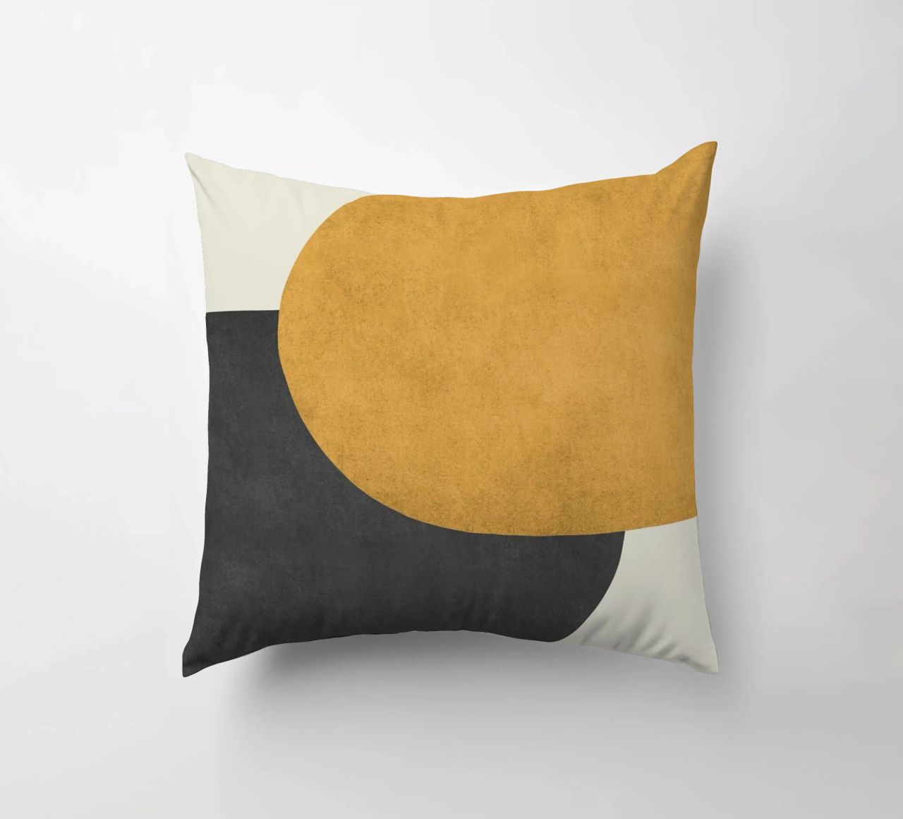 Halfmoon Colorblock - Oro Nero cuscino da MoonlightPrint