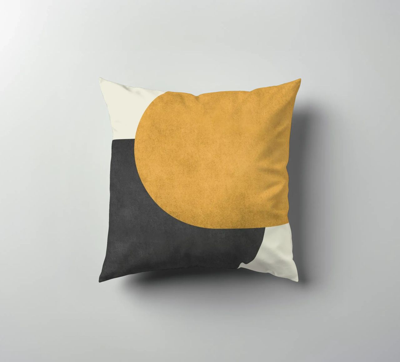Halfmoon Colorblock - Oro Nero cuscino da MoonlightPrint