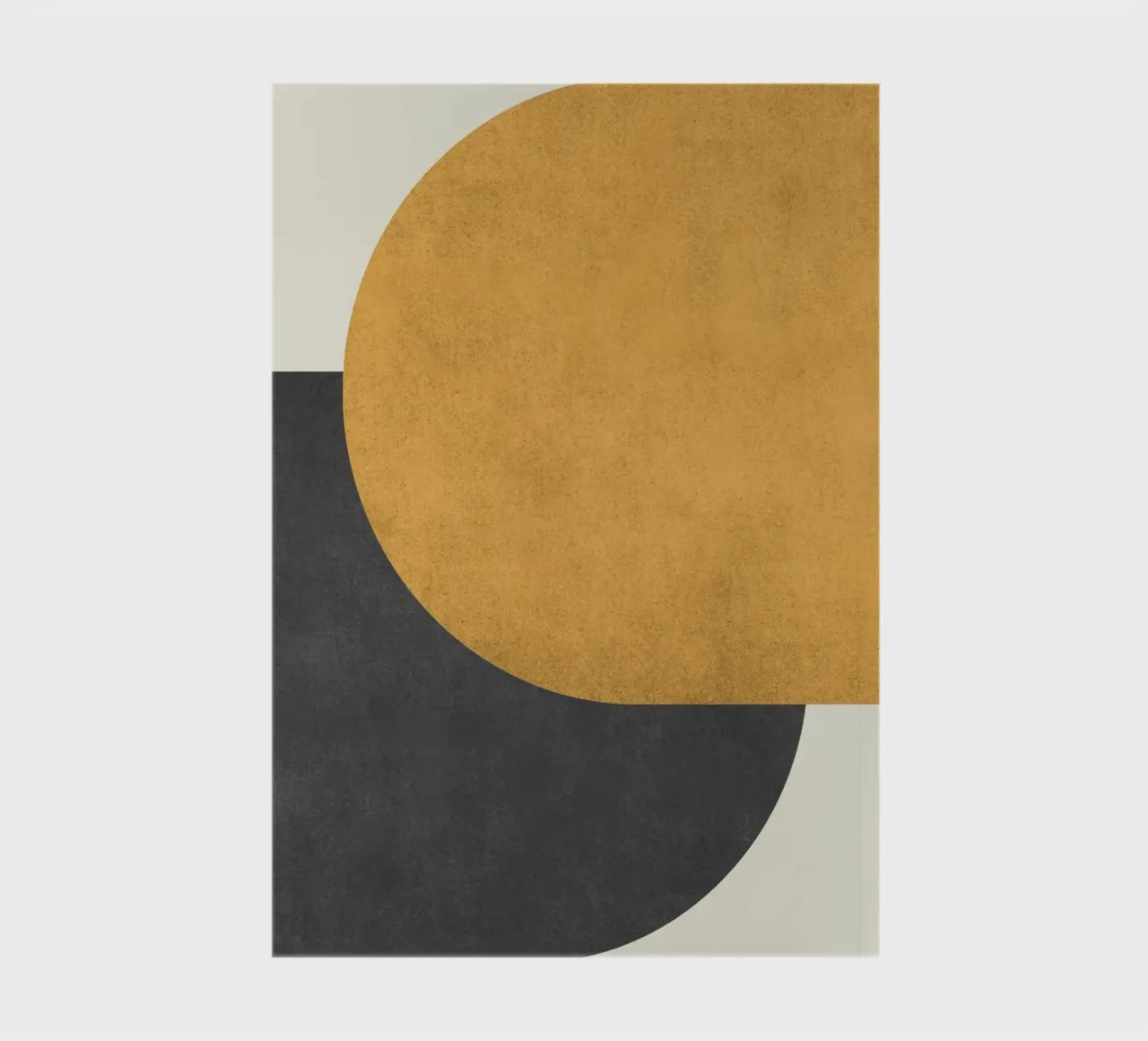 Demi-lune Colorblock - Or Noir carnet de notes de MoonlightPrint