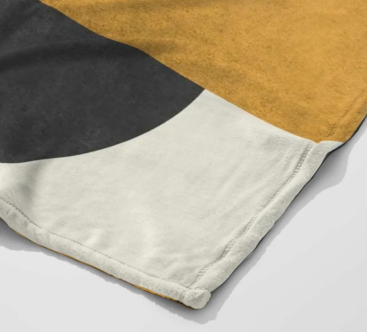 Halfmoon Colorblock - Oro Nero coperta in pile da MoonlightPrint