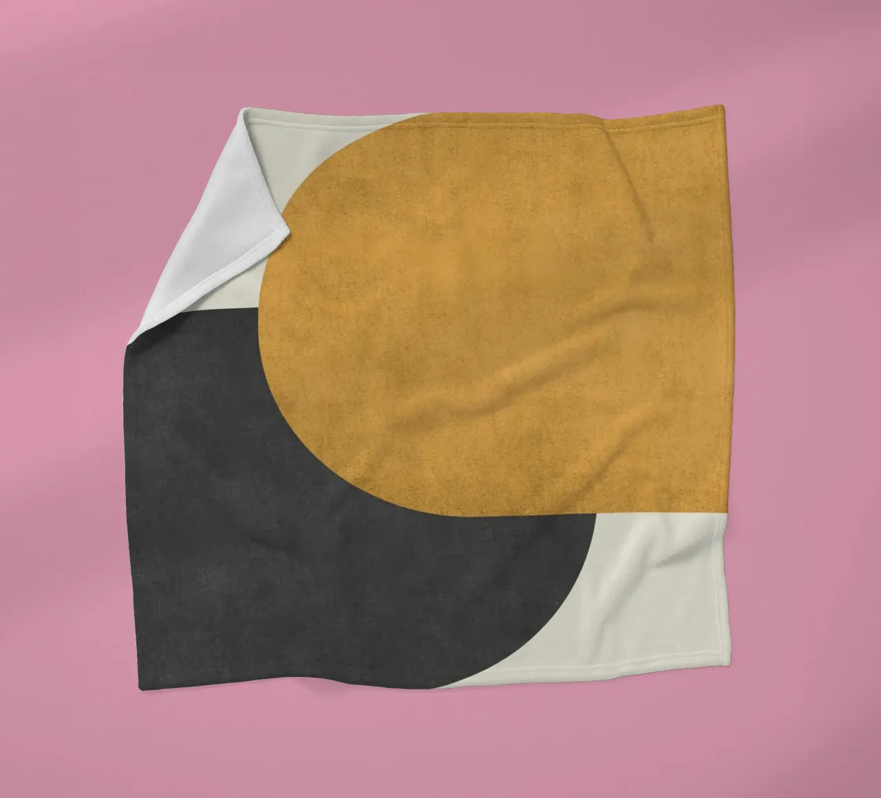 Halfmoon Colorblock - Oro Nero coperta in pile da MoonlightPrint