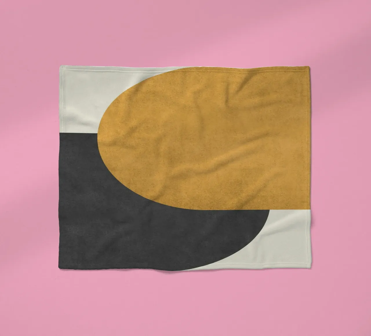 Halfmoon Colorblock - Oro Nero coperta in pile da MoonlightPrint
