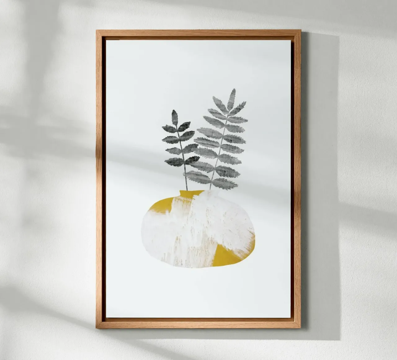 Urban Vases No. 4 canvas with Floater frame by typealive