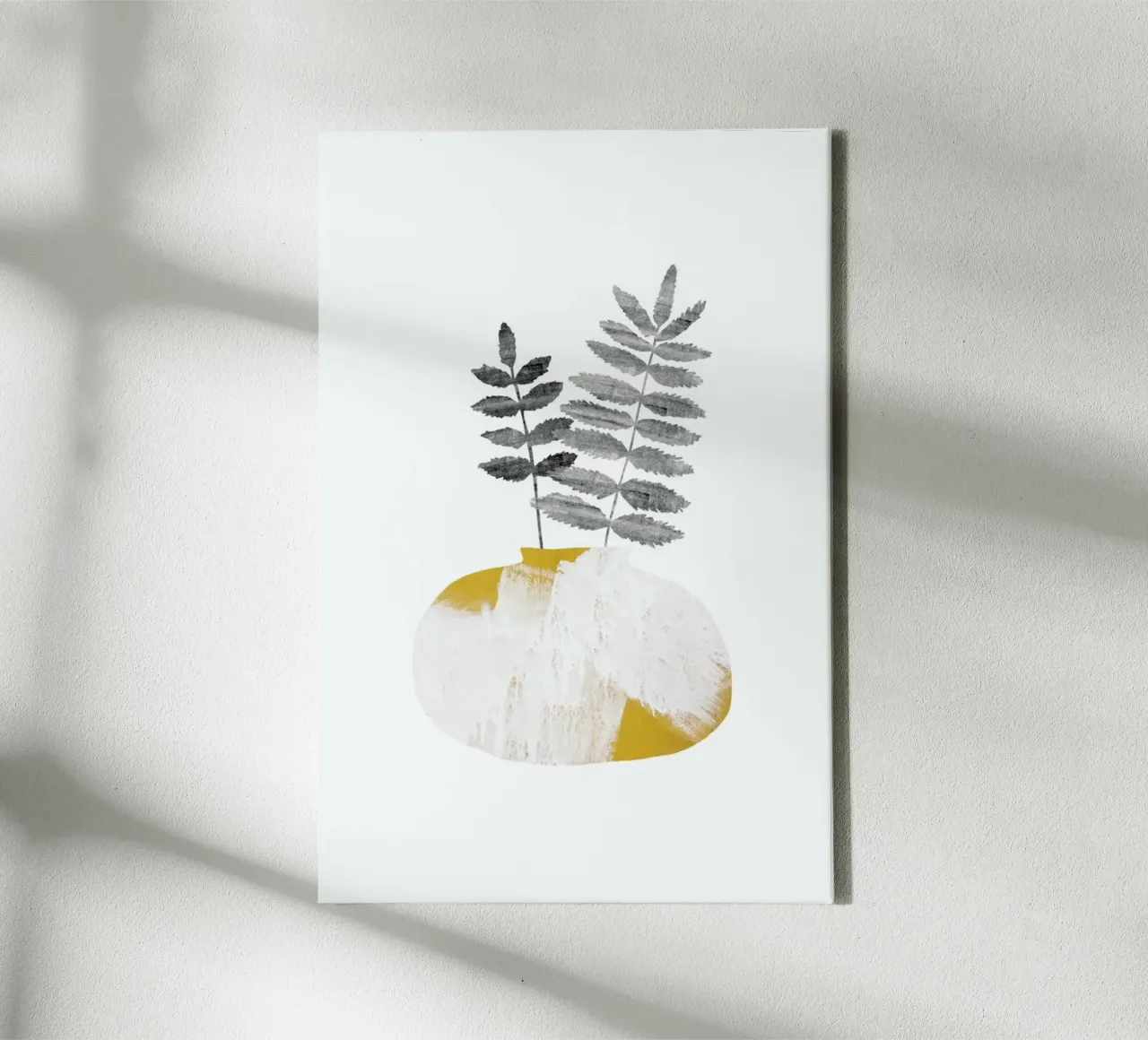 Urban Vases No. 4 canvas with Floater frame by typealive