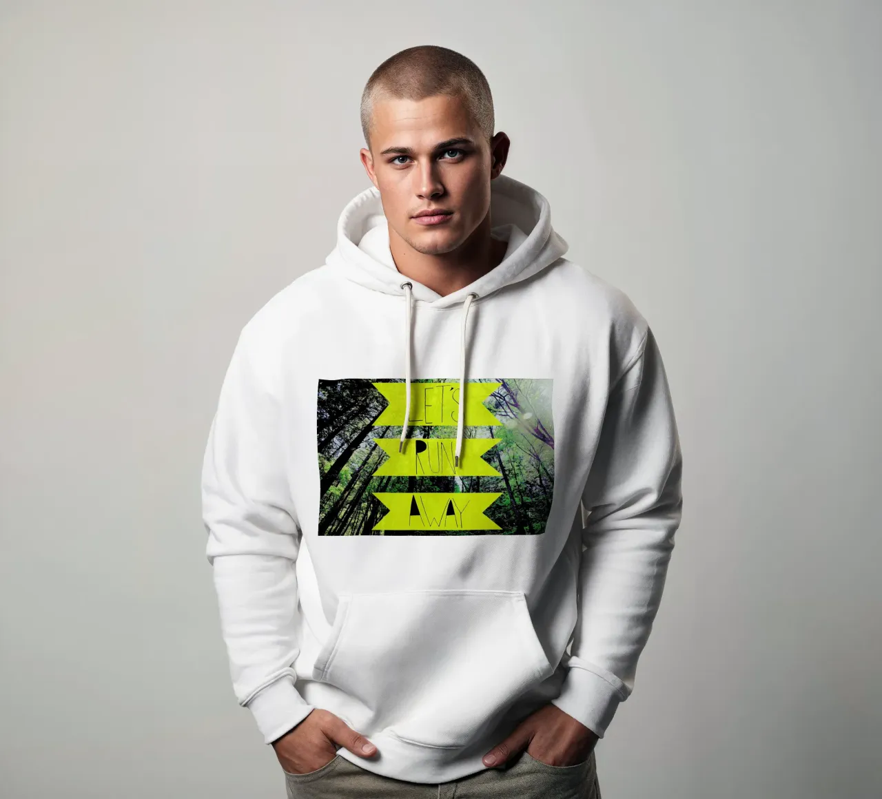 Let's Run Away - to the forest felpa con cappuccio da Leah Flores