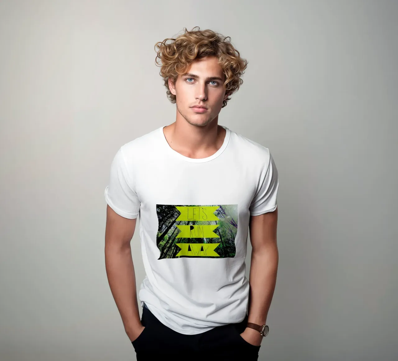 Let's Run Away - to the forest t-shirt da Leah Flores