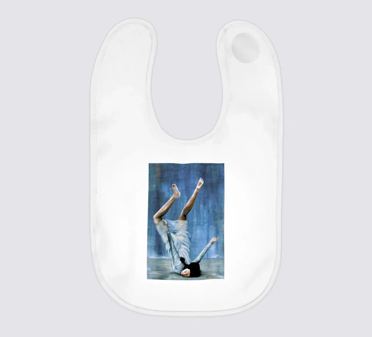 Almost Blue baby bib by Famous When Dead