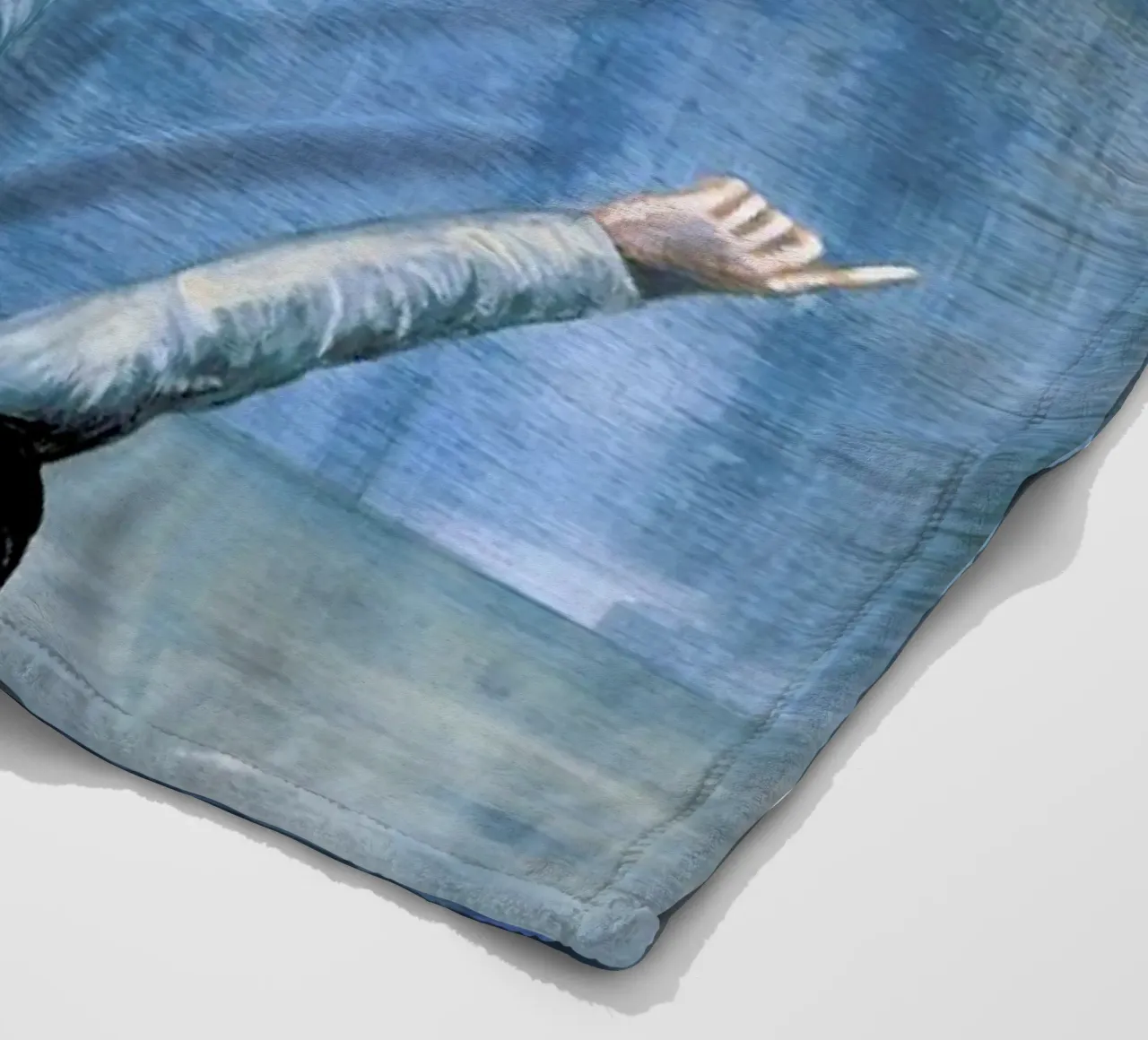 Almost Blue fleece blanket by Famous When Dead