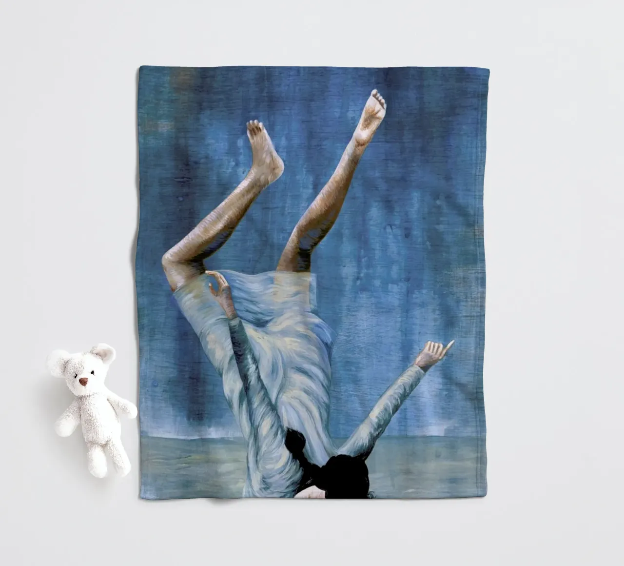 Almost Blue fleece blanket by Famous When Dead