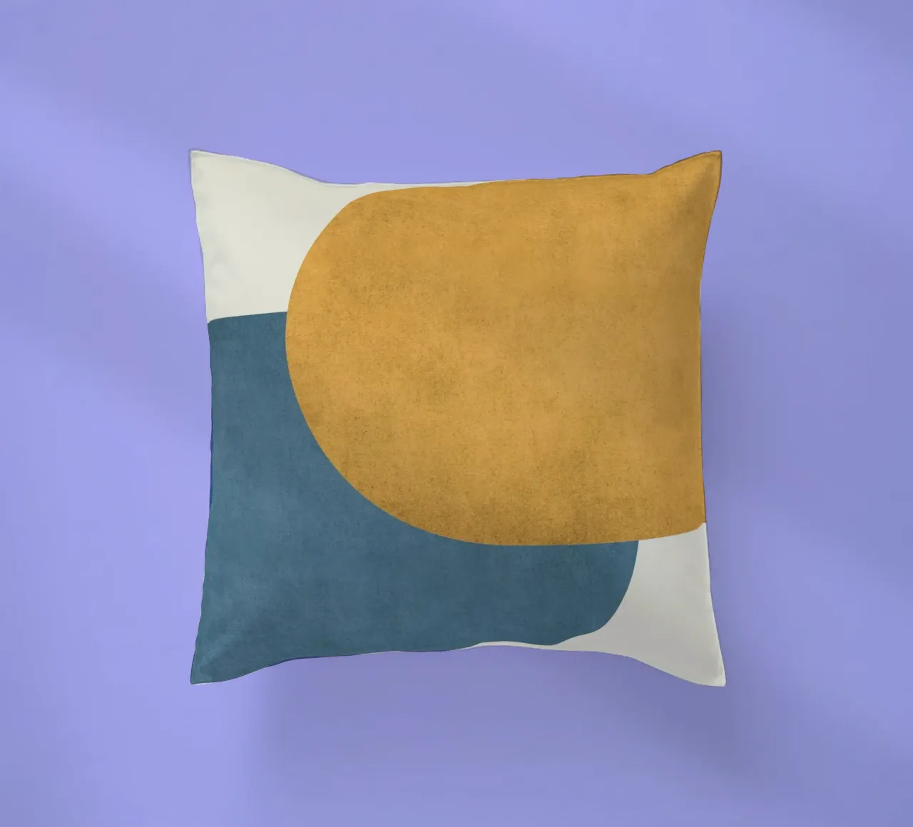 Halfmoon Colorblock - Oro Blu cuscino da MoonlightPrint