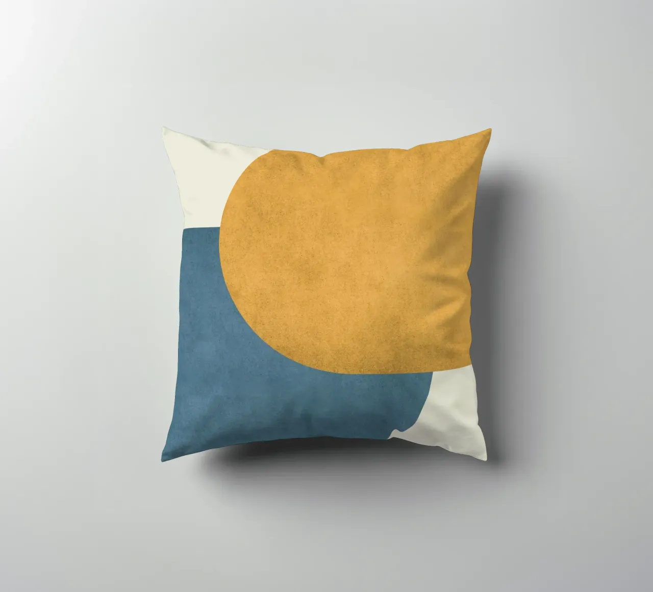 Halfmoon Colorblock - Oro Blu cuscino da MoonlightPrint