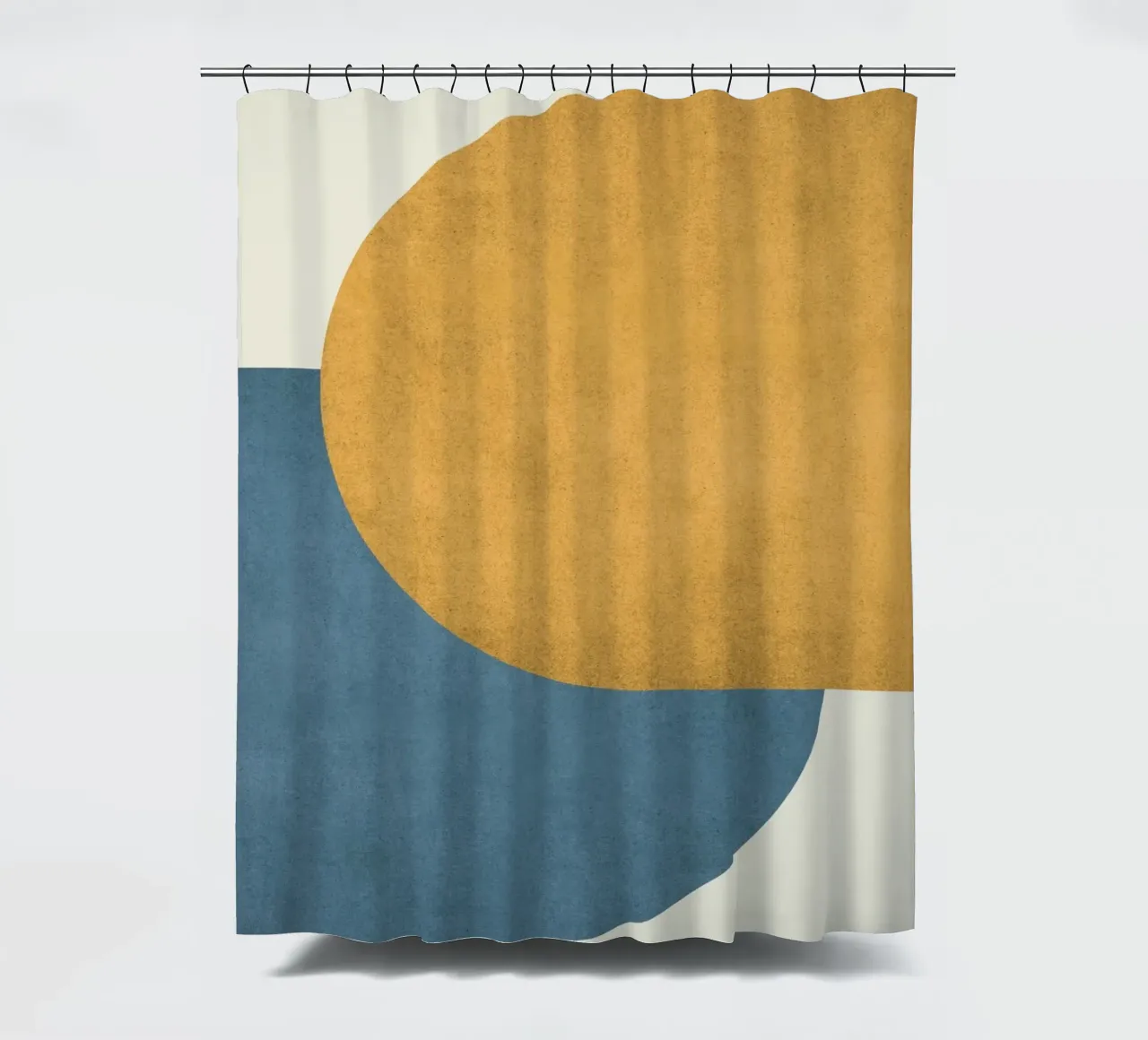 Demi-lune Colorblock - Bleu d'or rideau de douche de MoonlightPrint