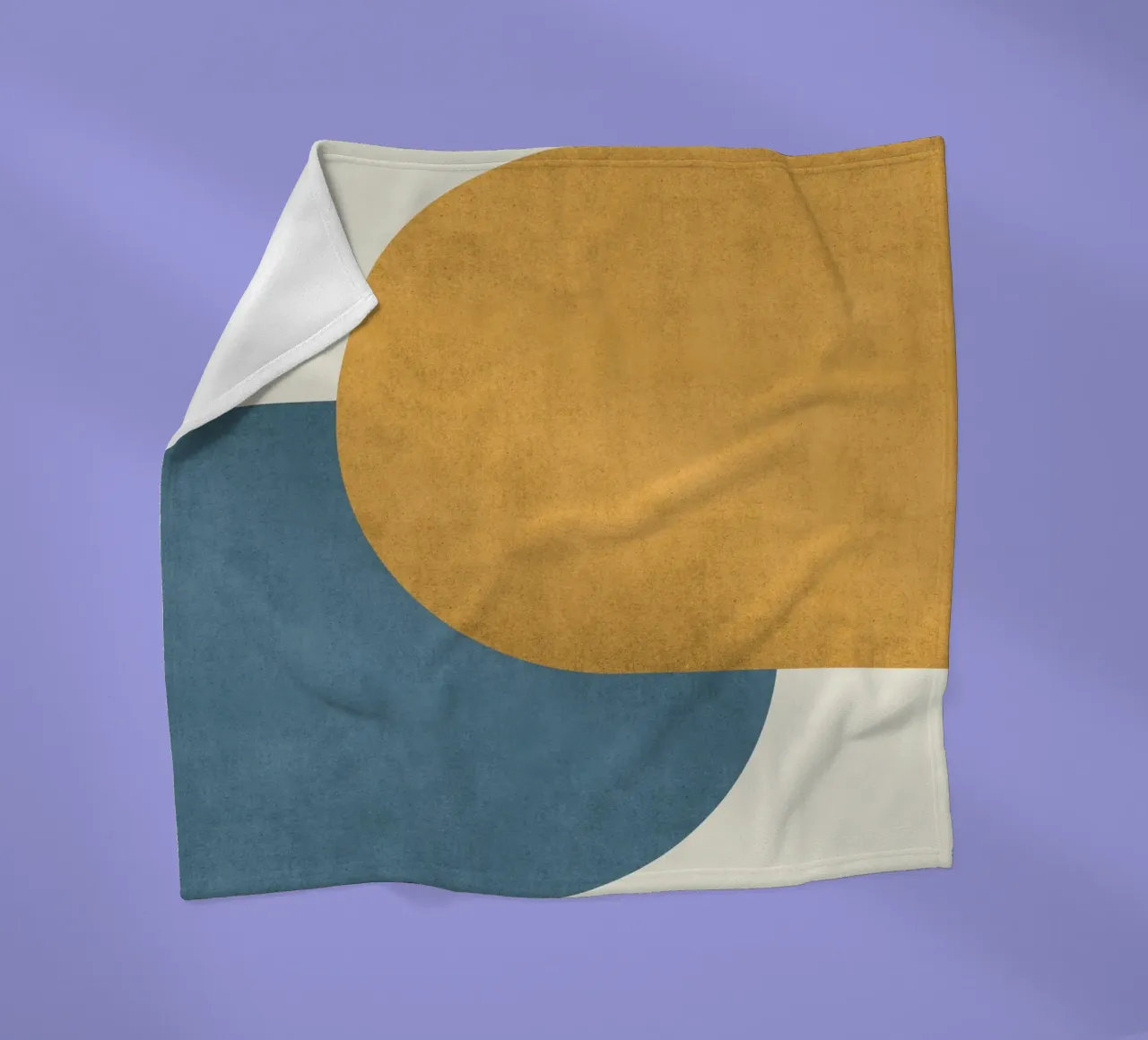 Halfmoon Colorblock - Oro Blu coperta in pile da MoonlightPrint