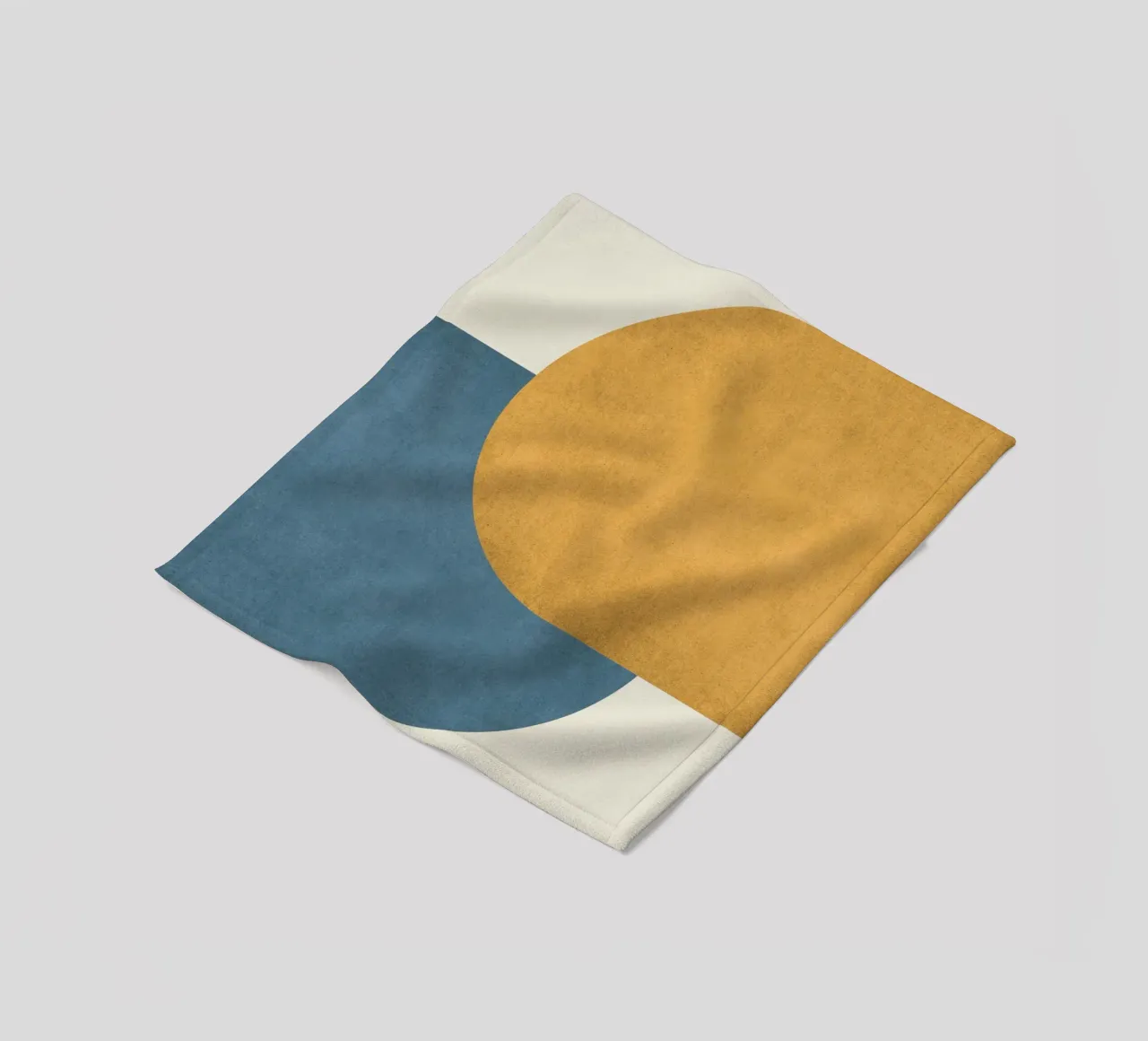 Halfmoon Colorblock - Oro Blu coperta in pile da MoonlightPrint