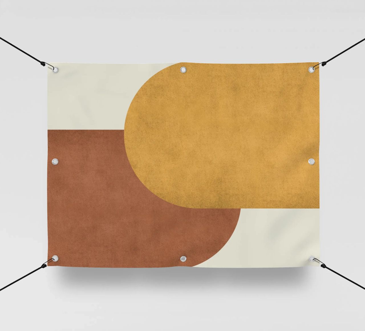 Halfmoon Colorblock - Oro Marrone telo in pvc da MoonlightPrint