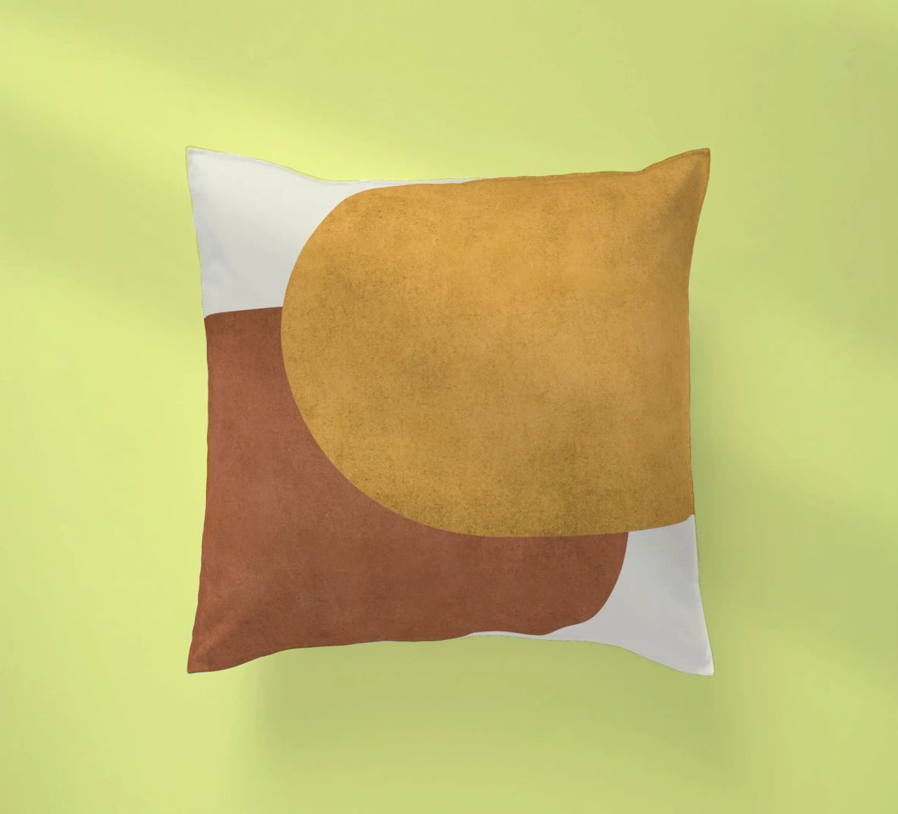 Halfmoon Colorblock - Oro Marrone cuscino da MoonlightPrint