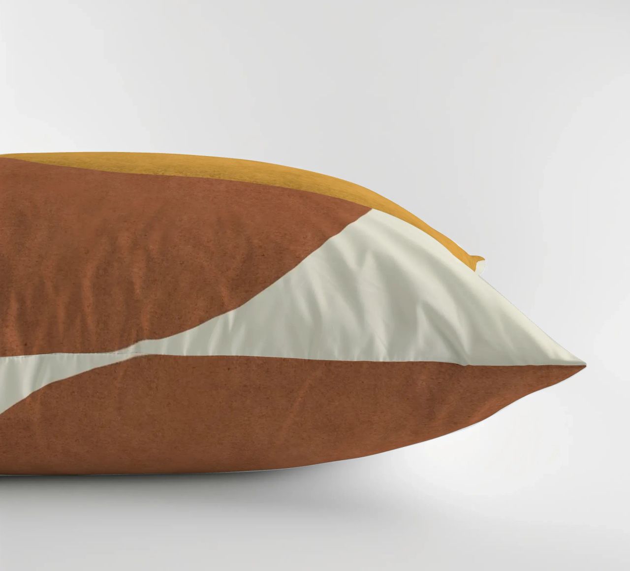 Halfmoon Colorblock - Oro Marrone cuscino da MoonlightPrint