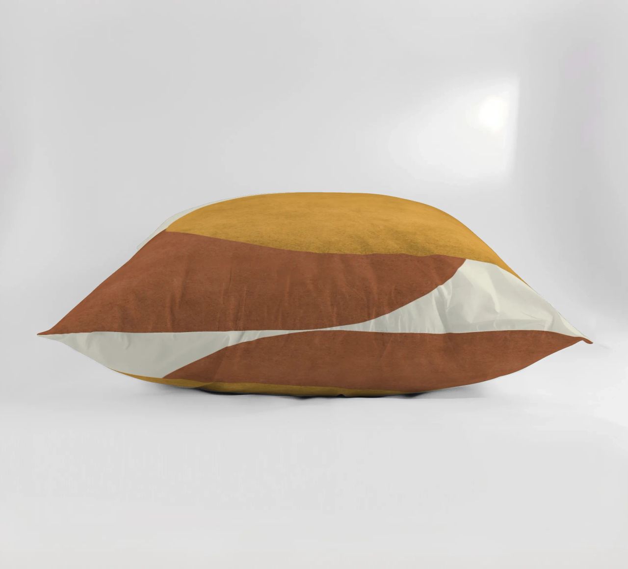 Halfmoon Colorblock - Oro Marrone cuscino da MoonlightPrint