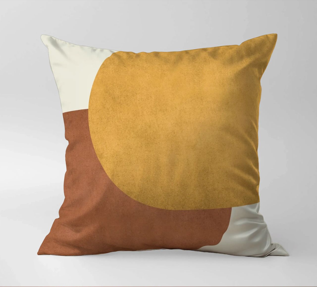 Halfmoon Colorblock - Oro Marrone cuscino da MoonlightPrint