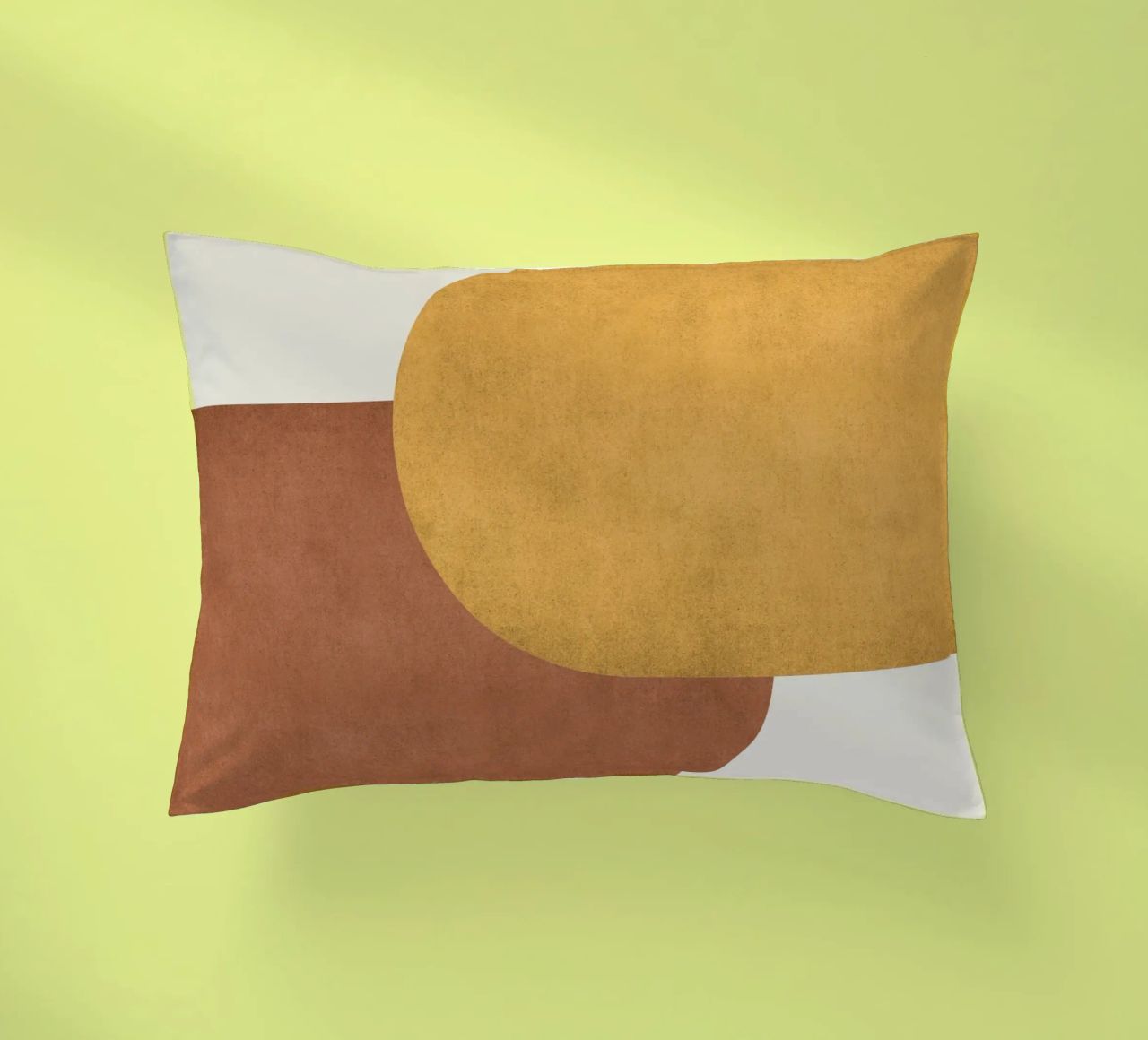 Halfmoon Colorblock - Oro Marrone cuscino da MoonlightPrint