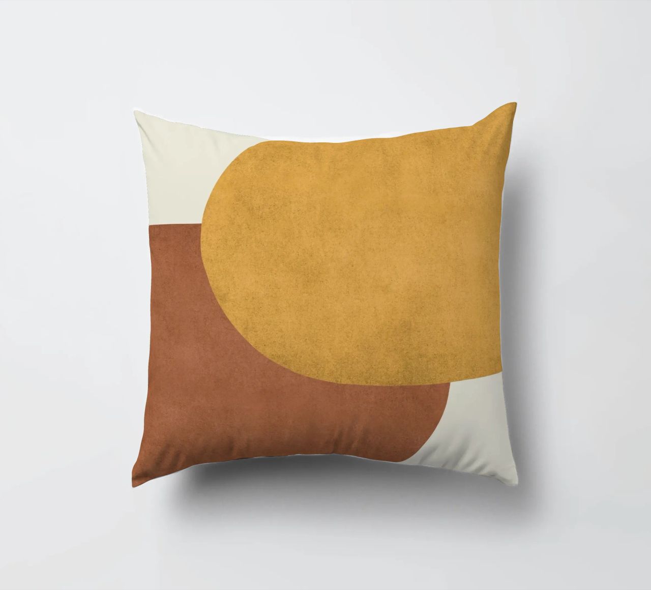 Halfmoon Colorblock - Oro Marrone cuscino da MoonlightPrint